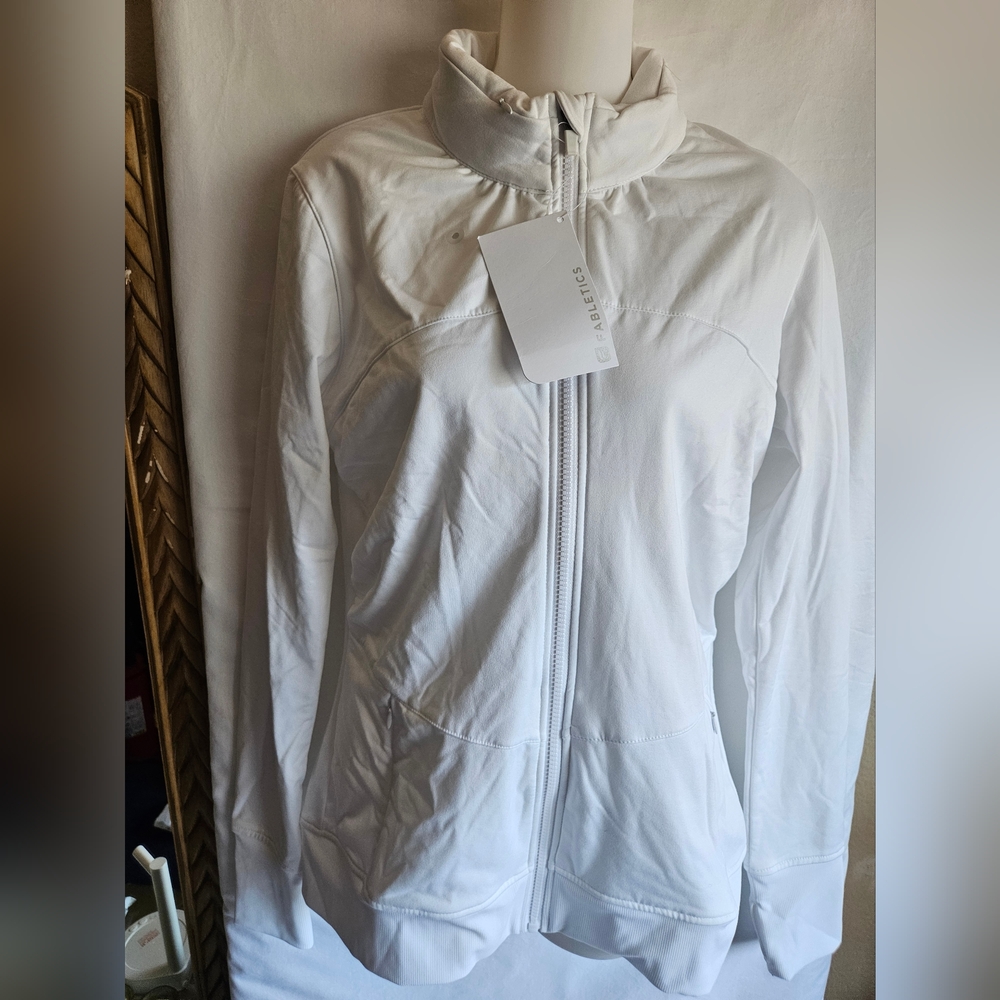 Fabletics White Athletic Zip Jacket – New With Ta… - image 2